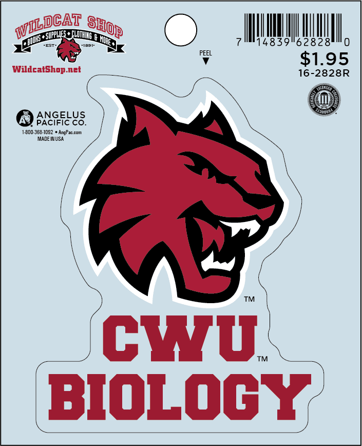 CWU Clear Peel and Stick Decal